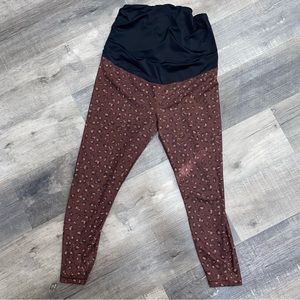 Maternity Leggings W/ Crossover Panel, EUC